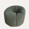 Poltrona in Tessuto Bouclé Verde 83x70x44 cm