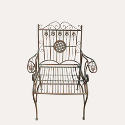 Fauteuil en fer vert H. 100 cm