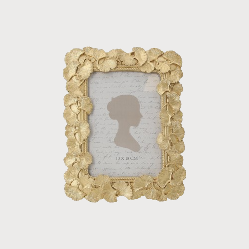 Portafoto Grande Cornice in Resina Finitura Oro Lucente (27,5x32 cm)