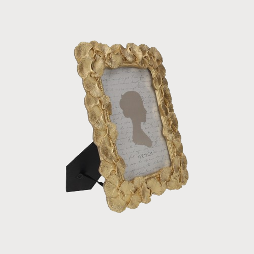 Portafoto Grande Cornice in Resina Finitura Oro Lucente (27,5x32 cm)