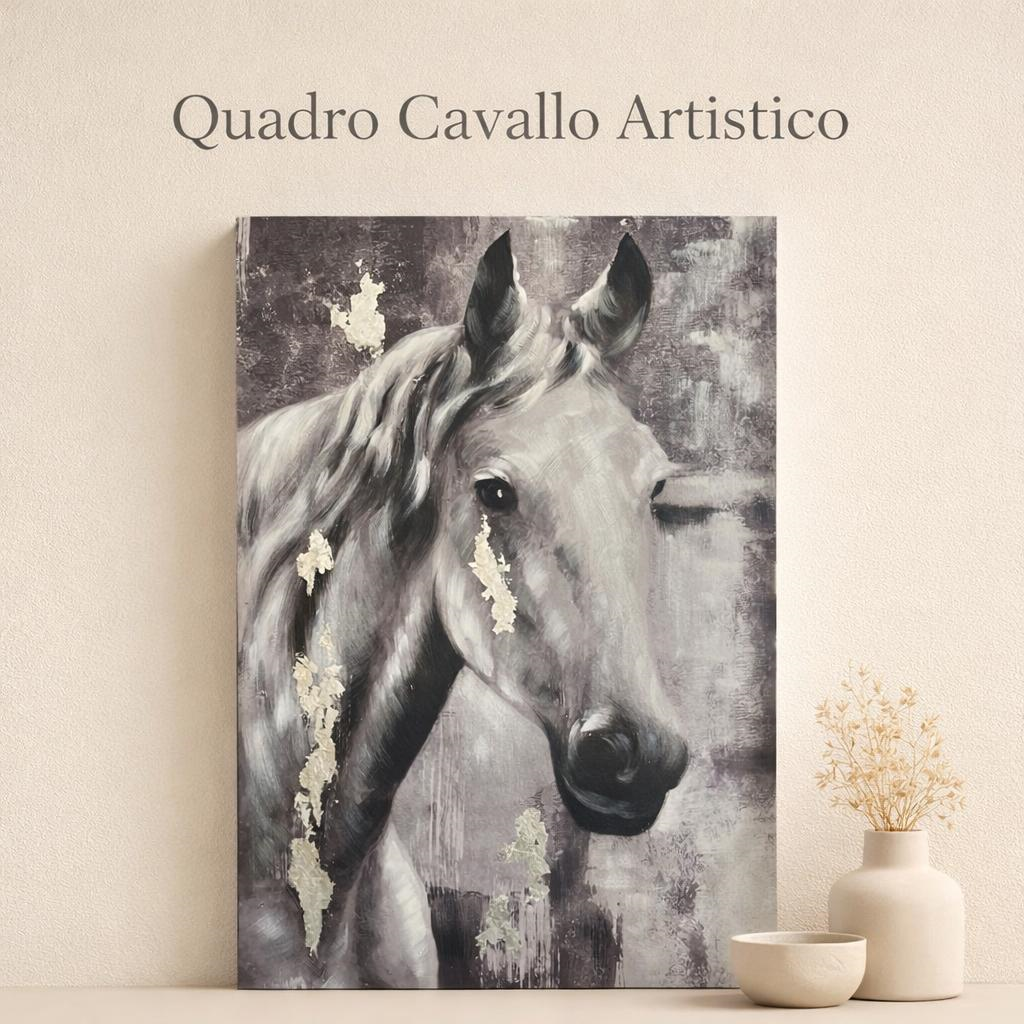 Quadro con Cavallo Artistico su Tela