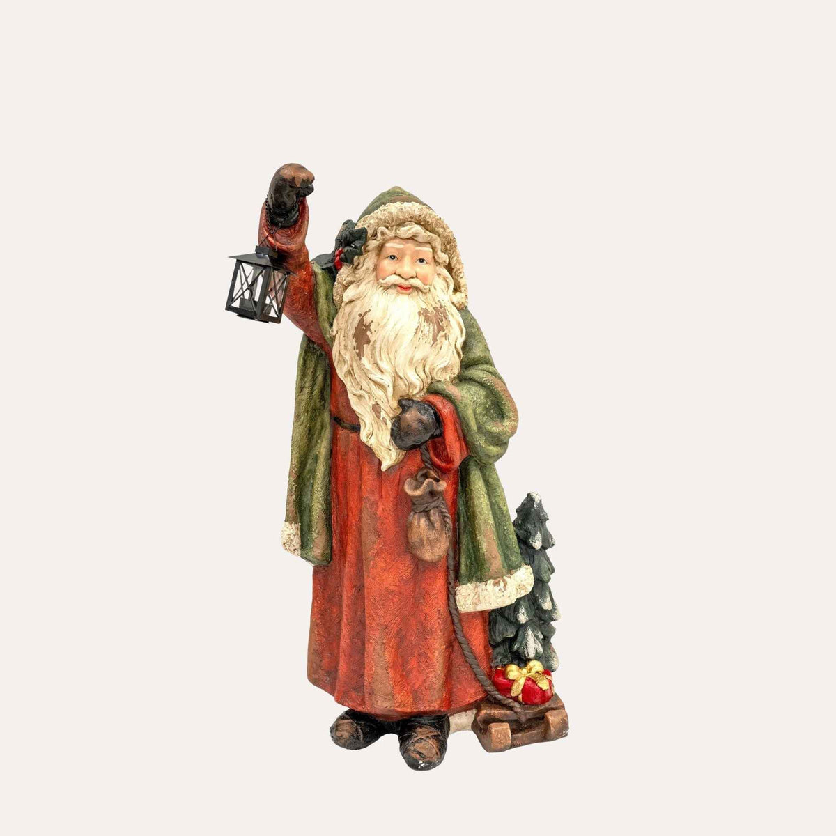 Babbo Natale Rosso con Slitta in Resina H.85x47x35 cm