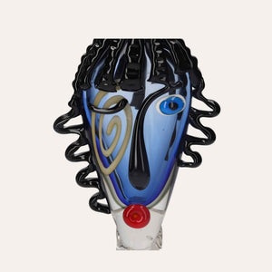 Scultura Donna Astratta in Vetro Pieno H.32 cm