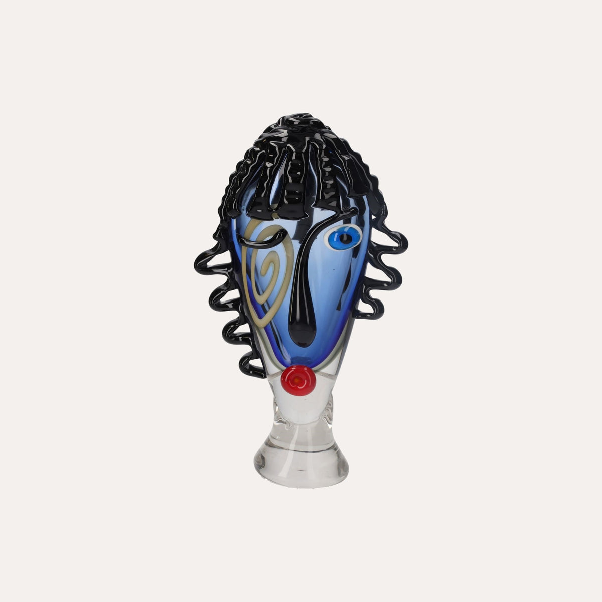 Scultura Donna Astratta in Vetro Pieno H.32 cm - KeyHome Store