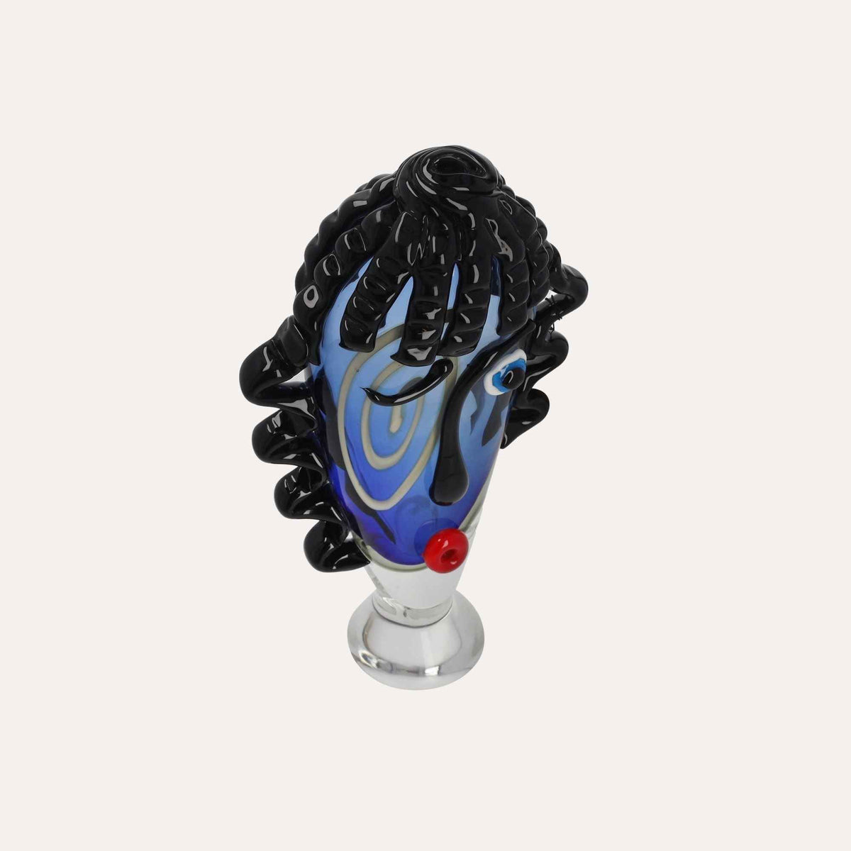 Scultura Donna Astratta in Vetro Pieno H.32 cm