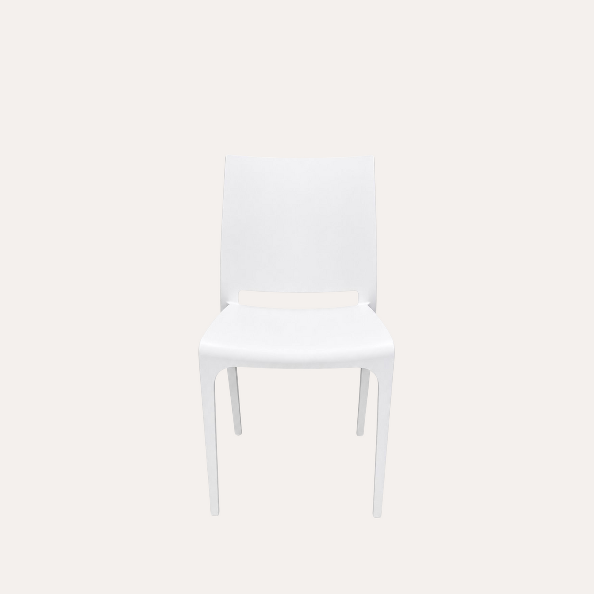 Sedia Basic in Polipropilene Bianco Opaco 42x42x80cm