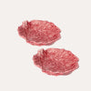 Juego de 2 ensaladeras Radicchio de cerámica rosa 21x19 cm