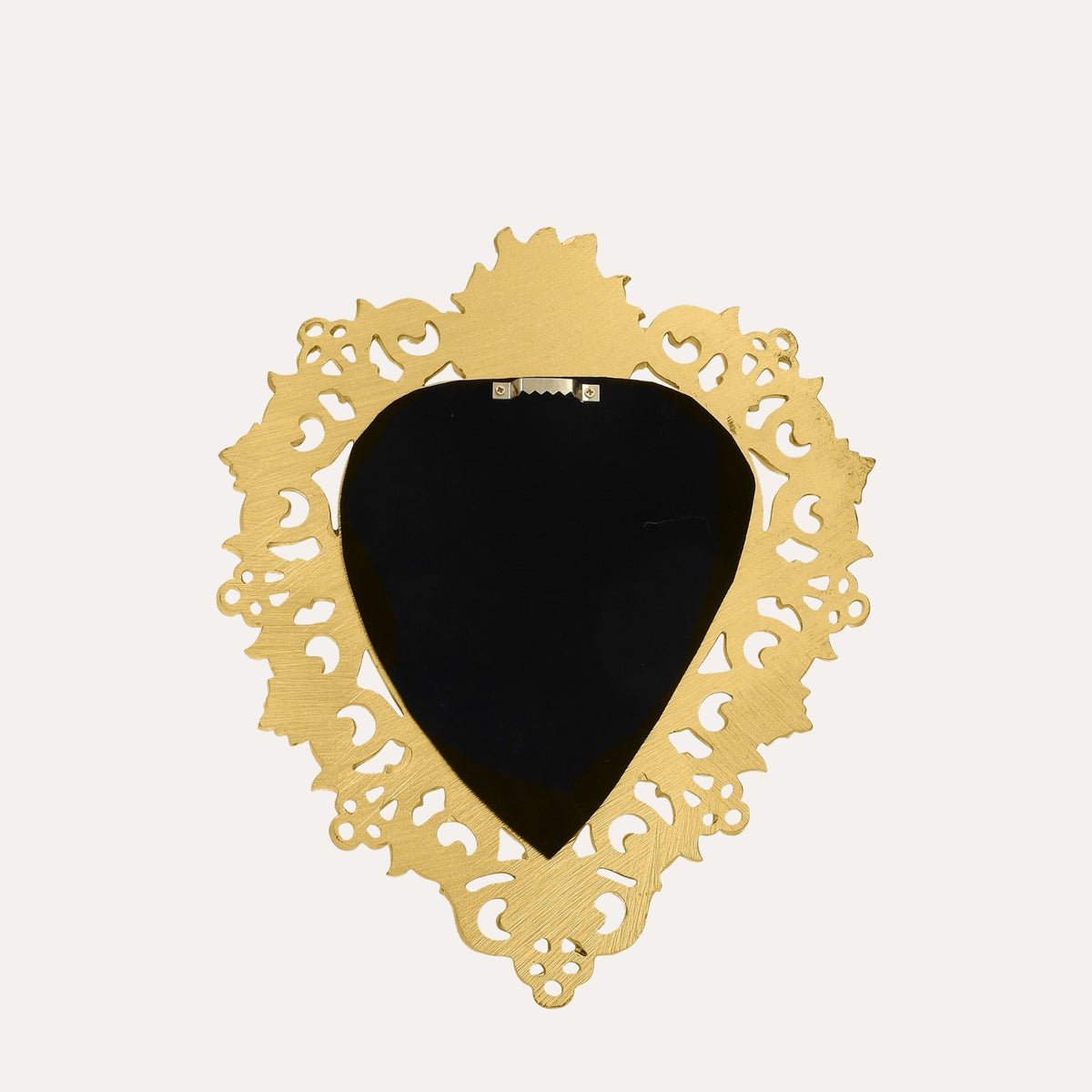 Specchio Cuore con Cornice in Resina Oro 30x25 cm - KeyHome Store