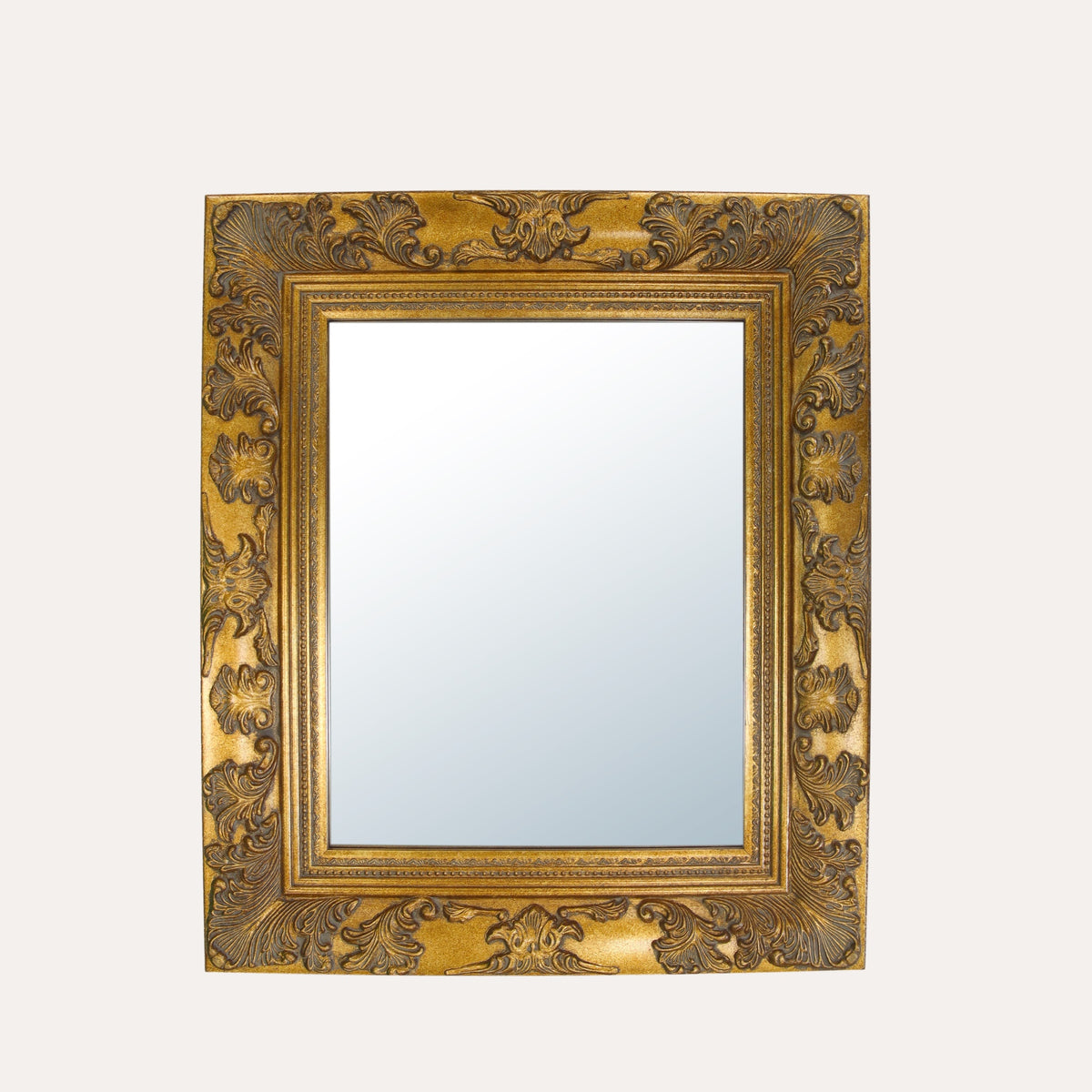 Specchio con Cornice in Legno Oro 70x80 cm