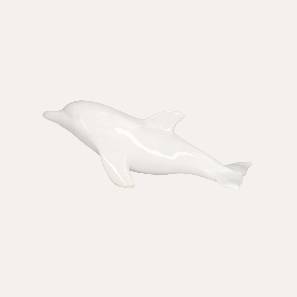 Delfino in Ceramica Bianco L. 50 cm
