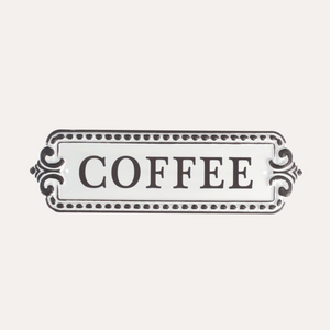 Decorative table "Coffee" in tin H10x32 cm
