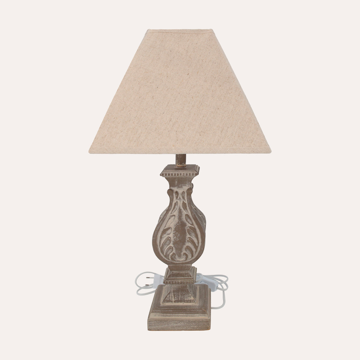 Lampada Barocca da Tavolo con Motivo Decorativo