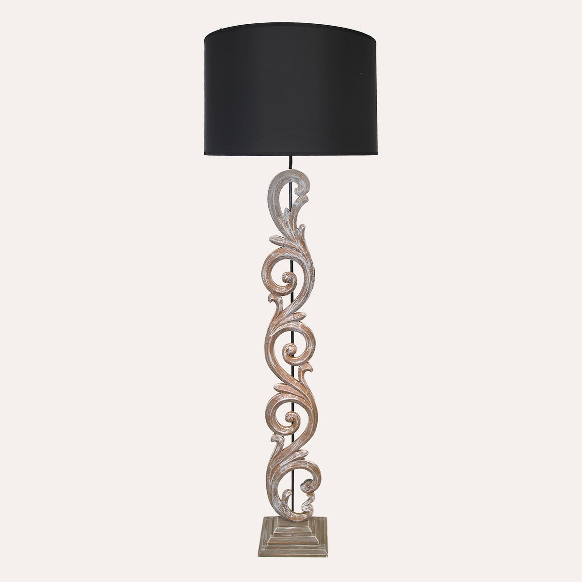 Piantana con fregio e paralume Ø50 cm H170 cm