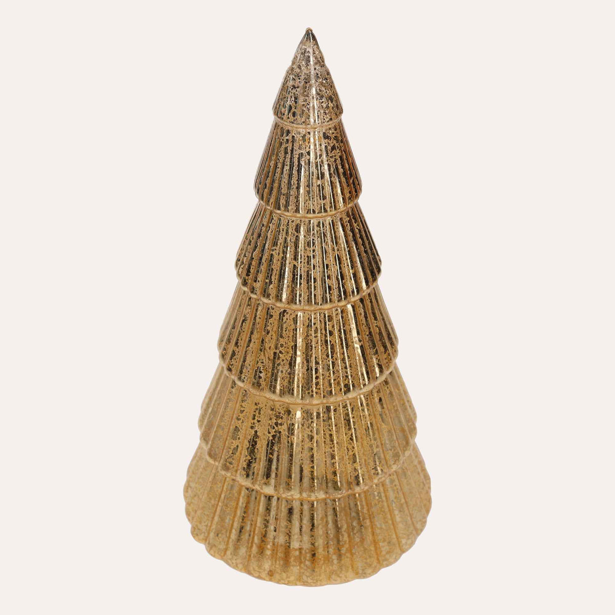 Arbre LED en verre doré pour centres de table de Noël