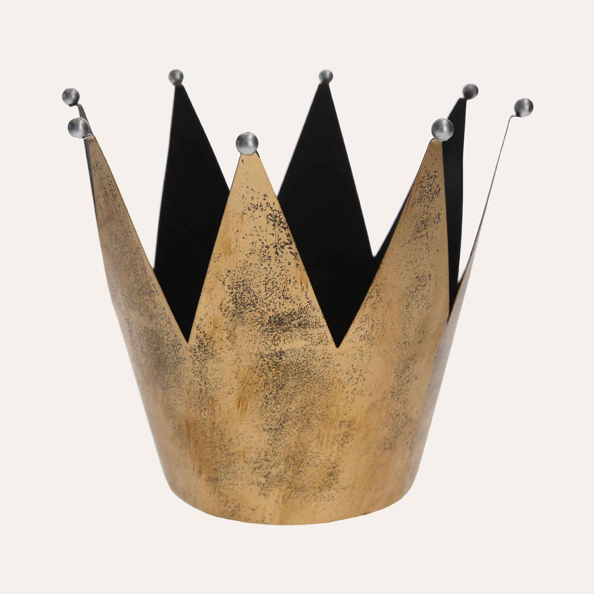 Krone aus antikgoldenem Metall für elegante Dekorationen
