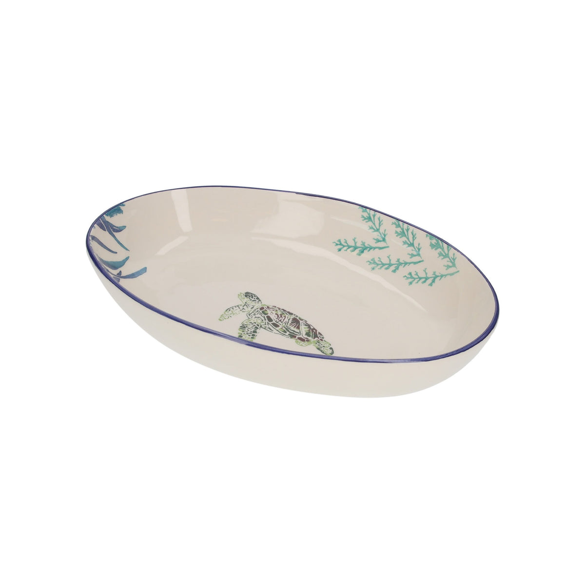 Vasca Ovale in Ceramica con Tartarughe