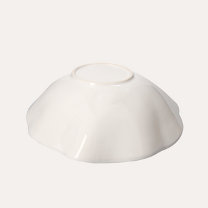 Large white ceramic shell tub H12 Ø40 cm