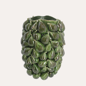 Vaso Fichi in Ceramica Verde Lucido H.43 cm - KeyHome Store