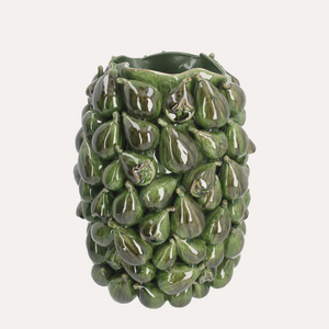 Vaso Fichi in Ceramica Verde Lucido H.43 cm - KeyHome Store