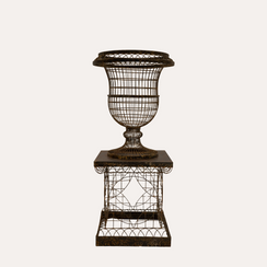 Vase à Base Surélevée Brun Rouille H.92 cm