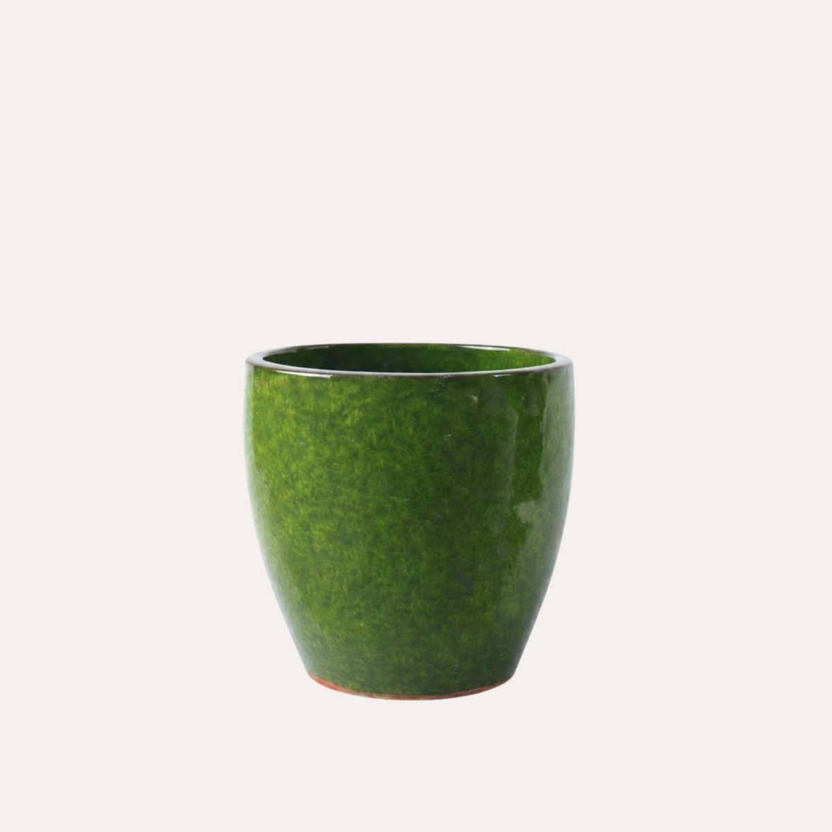 Vaso Medio in Terracotta Rivestita Verde Lucido D40 H60
