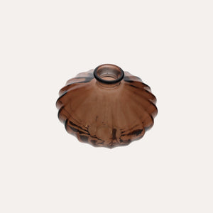 Vaso Ovale in Vetro Riciclato Ambra H.14 cm - KeyHome Store