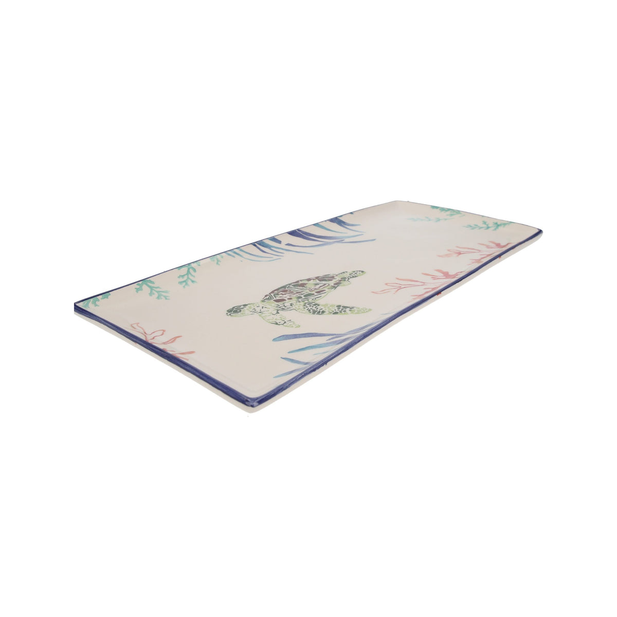 Bandeja Rectangular Decorada con Tortugas Marinas