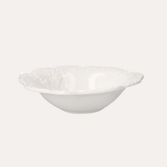 Bol Centre de Table Coquille Céramique Blanche Ø35 x H18 cm