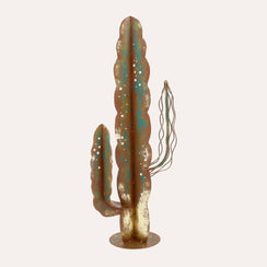 Cactus Grande in Ferro Corten Marrone Ruggine 74x30 cm - KeyHome Store