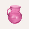 Jarra de sobremesa de vidrio reciclado fucsia Al. 20 cm