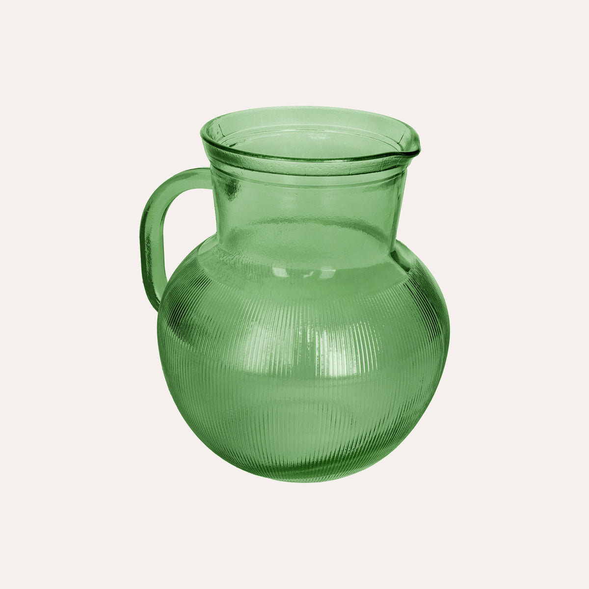 Jarra de sobremesa de vidrio reciclado verde H. 20 cm
