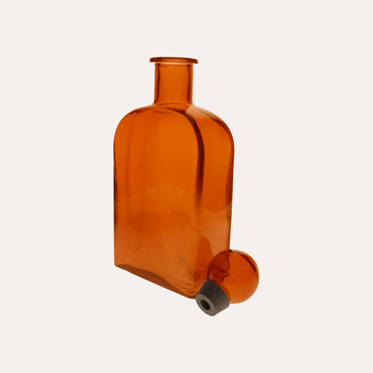 Bottiglia in Vetro con Tappo (19x46cm) - Arancio
