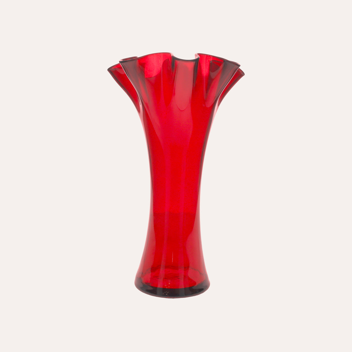 Vaso Fazzoletto in Vetro Riciclato Rosso