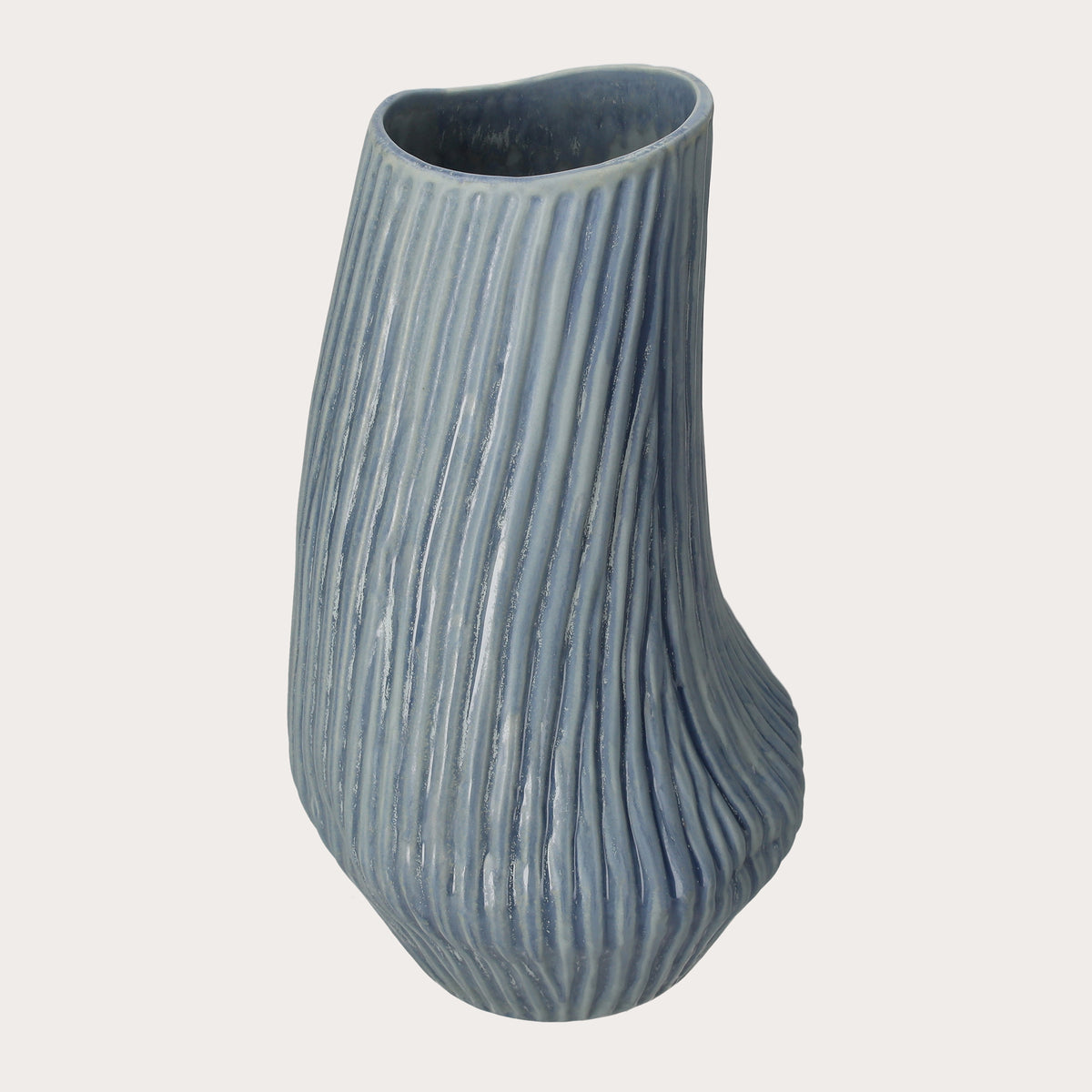 Coste Large Vase in Light Blue Ceramic