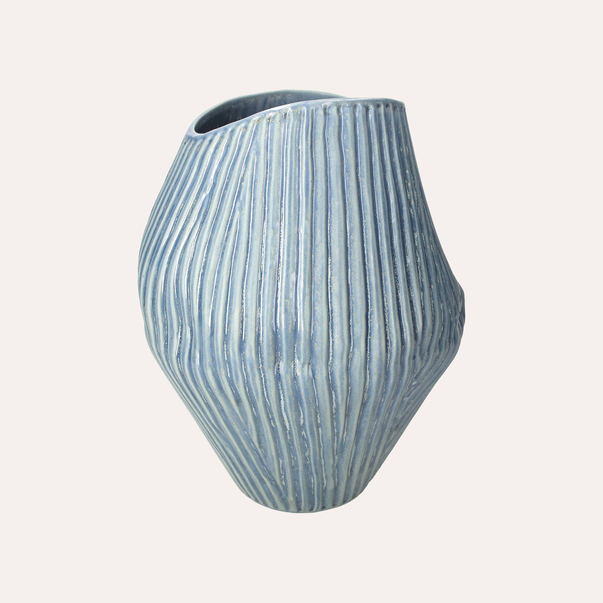 Coste Vase in Blue Ceramic