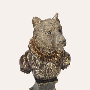 Busto Lupo in Resina – Scultura Decorativa Realistica per Arredo Casa e Ufficio