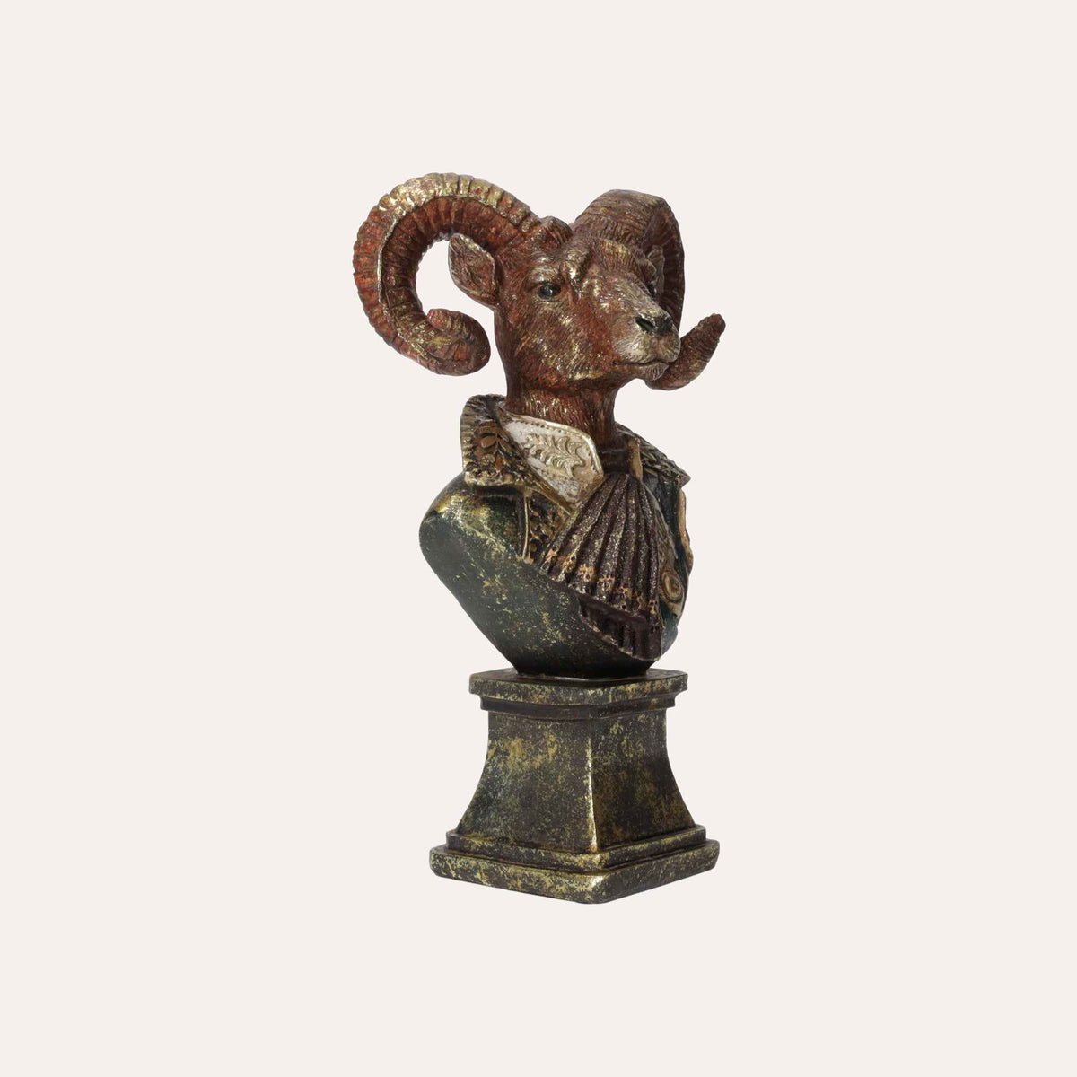 Busto Ariete in Resina – Scultura Decorativa Realistica per Arredo Casa