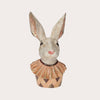Conejo de Resina Rosa y Blanco H. 49 cm