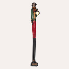 Statua Cane con Orologio in Resina H.143 cm - KeyHome Store
