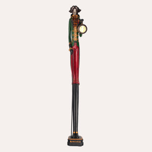Statua Cane con Orologio in Resina H.143 cm - KeyHome Store