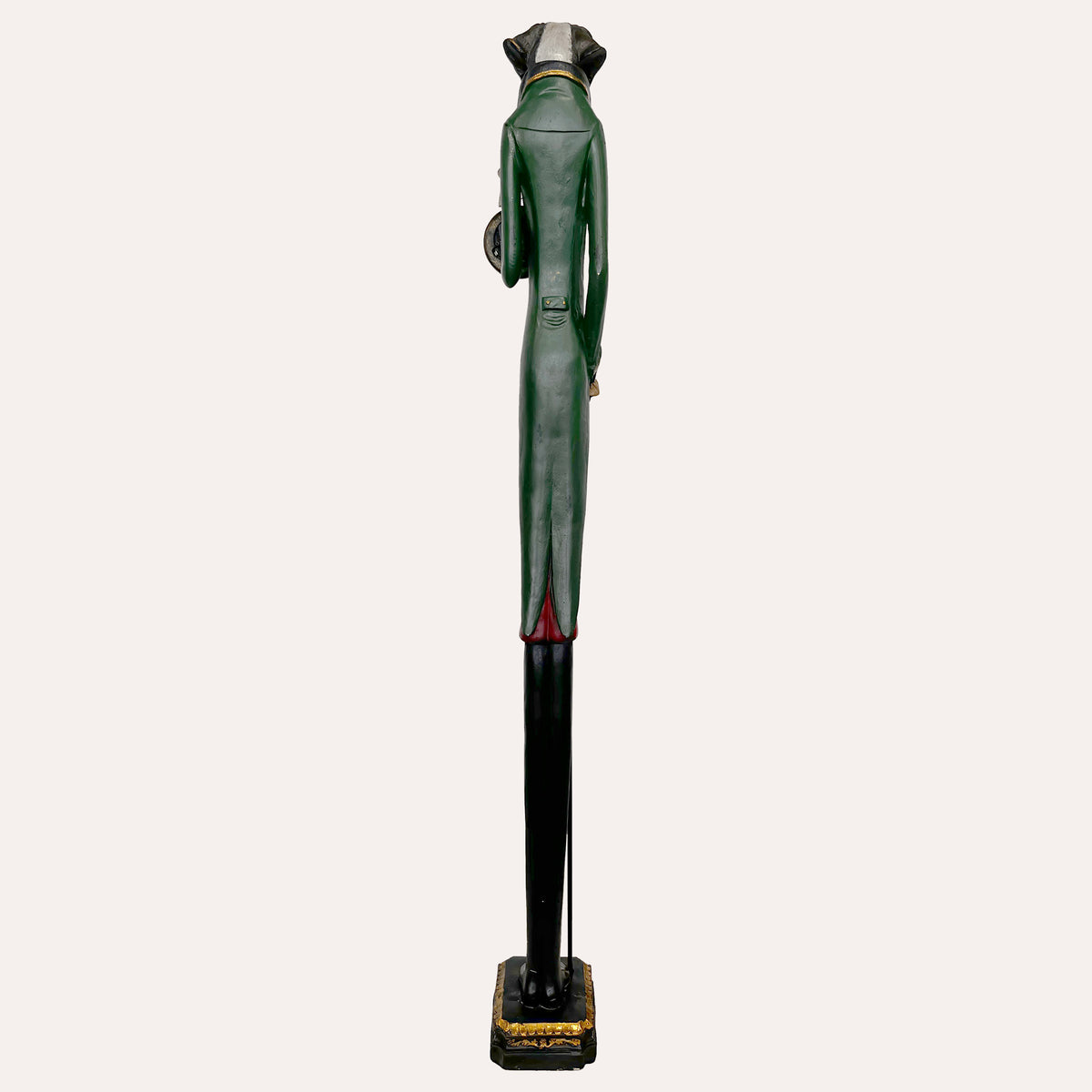 Statua Cane con Orologio in Resina H.143 cm - KeyHome Store