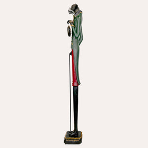 Statua Cane con Orologio in Resina H.143 cm - KeyHome Store