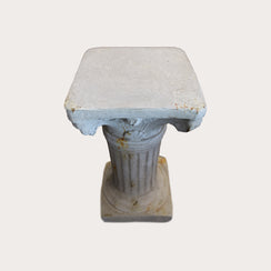 Base Capitello in Resina Bianco Anticato H. 70 cm