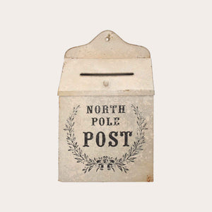 Antiqued White Mailbox for Santa Claus