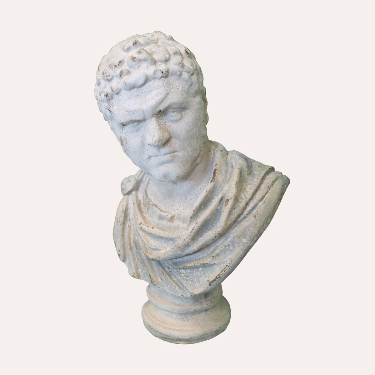 Busto Romano in Resina Bianca H. 66 cm
