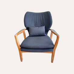 Nordic Armchair in Black Fabric