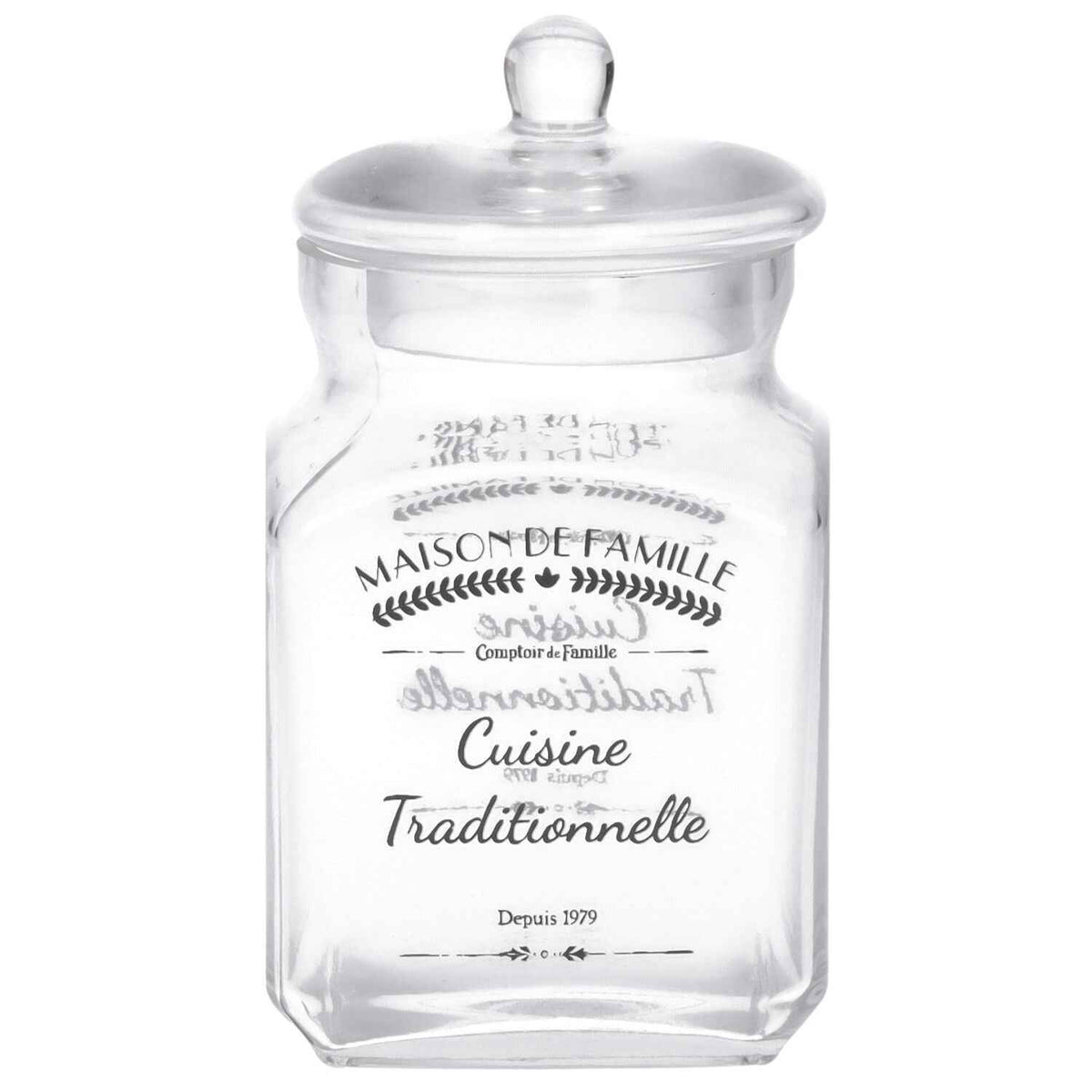 Pot en verre carré – Décoration traditionnelle élégante h. 17 cm