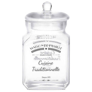 Pot en verre carré – Décoration traditionnelle élégante h. 17 cm