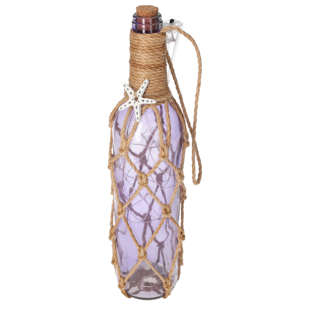 Bottiglia Luminosa in Vetro Viola con Led