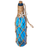 Bouteille en verre bleu lumineux avec LED